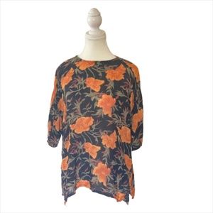 Vintage Rayon Floral Top